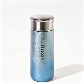 COSTA 咖世家 保温杯纯钛0涂层抗菌 迷你便携口袋杯子女水杯 蓝色 260ml