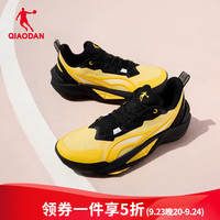 乔丹 篮球鞋男鞋回弹减震支撑耐磨轻便实战运动鞋 明黄/黑色 39