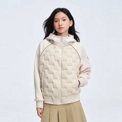 波司登 90鹅绒轻薄拼接连帽羽绒服【连帽运动款】摩卡奶咖7E03 160/84A