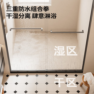 九牧 E22S 极简一字型不锈钢淋浴房 镜光 