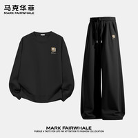 马克华菲 春秋季重磅卫衣+宽松直筒休闲裤两件套装