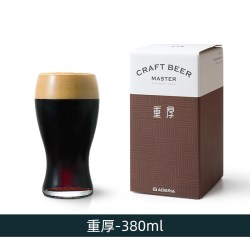ADERIA 亚德利亚 B-6795 普通玻璃啤酒杯 301mL-400mL 巧克力色