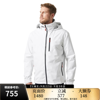 HELLY HANSEN 海丽汉森男女Crew航海系列Crew Midlayer Jacket2.0抓绒内衬软壳衣男34442-001白 XL