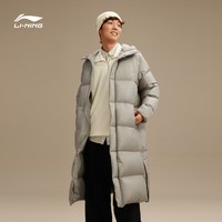 李宁 火锅羽绒服丨男士秋冬官方新款连帽宽松长款面包上衣鸭绒外套