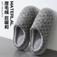 温诗欧 踩屎感毛绒棉拖女