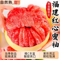 崖椰澄 福建平和红心柚子琯溪蜜柚4.5斤当季正新鲜水果葡萄三红肉蜜柚整箱包邮