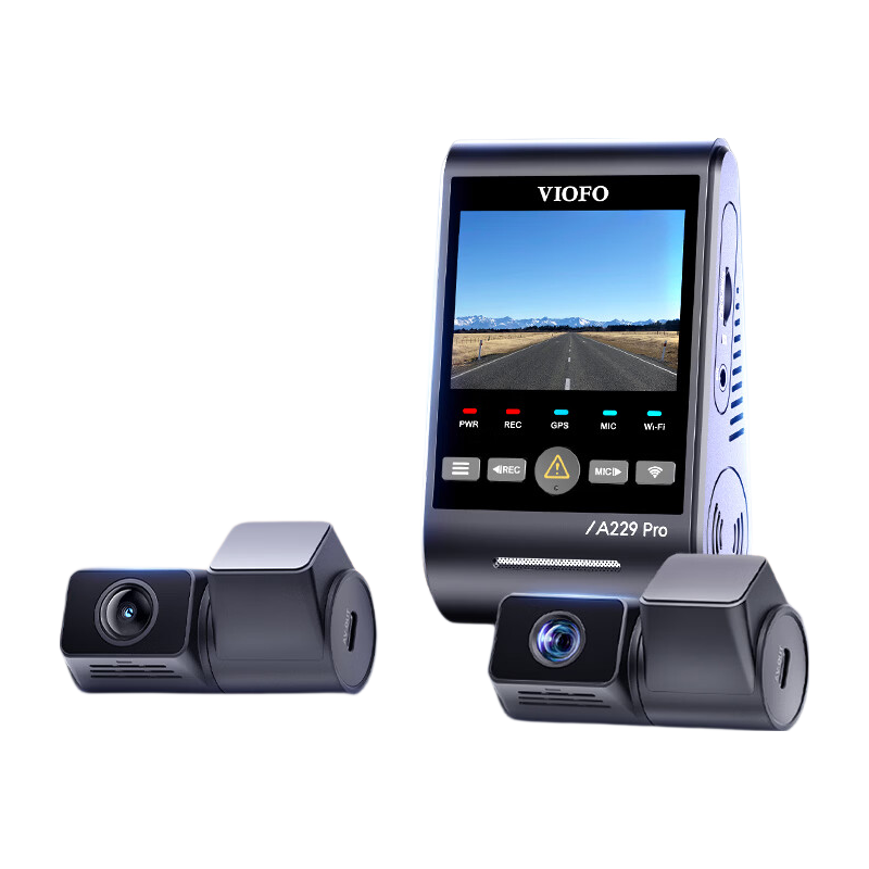 VIOFO A229Pro Tele 4K超清 HDR 三镜头 128GB 行车记录仪