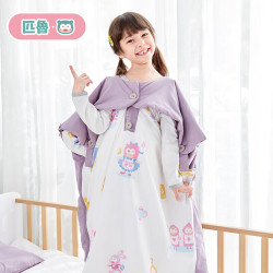 匹鲁 PILOO儿童睡袋冬季全棉防踢被儿童保暖可机洗婴幼儿A类防踢被子