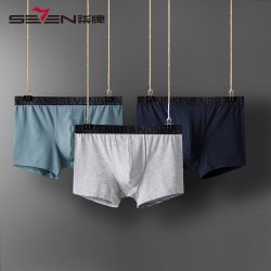 SEVEN 男士冰丝莫代尔棉质平角裤 121F70150-108568