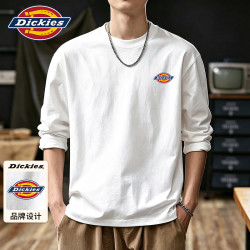 Dickies 长袖T恤男士纯棉圆领宽松经典基础款春秋季打底衫上衣服