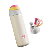 富光 保温杯 吸管双饮 晨曦粉 580ml