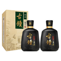 红星 二锅头古钟珍品 清香型白酒 固态纯粮礼盒装白酒 节日送礼 46度 450mL 2瓶 /古钟珍品