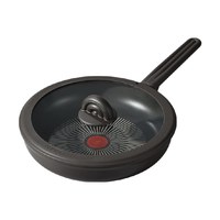 移动端、88VIP：卡罗特 钛红点不粘 平底煎锅28cm 带盖