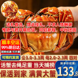 阳澄漪涟 大闸蟹 公3.0-3.3两母2.0-2.3两 8只装