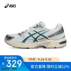 亚瑟士 男女潮流运动休闲鞋 GEL-1130 白色/蓝色 37.5