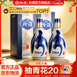 汾酒 青花20 53%vol 清香型白酒 500ml*2瓶 双支装