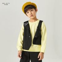 米喜迪 美特斯邦威旗下米喜迪童装春季新款男童时尚拼接马甲夹克背心