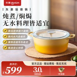 东菱 珐琅锅P-MF040家用多功能炖汤锅平底不粘锅电磁炉铸铁焖炖锅