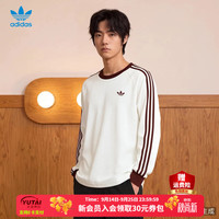 adidas 三叶草男装 26秋季新款华夫格舒适易搭潮流运动休闲卫衣套头衫