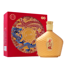 金六福 兼香型白酒 礼盒装  摆件 精致 40.8度 500mL 6瓶 金六福 金福酒 铁盒