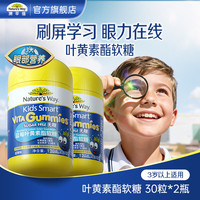 佳思敏 澳洲佳思敏儿童蓝莓叶黄素dha鱼油vc软糖多种维生素vd3补钙补锌  30粒*2瓶