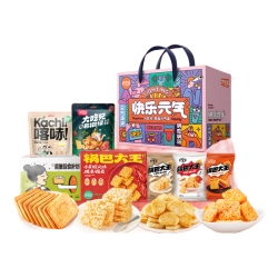 粮悦 大吃兄零食大礼包整箱 元气礼盒装980g1箱