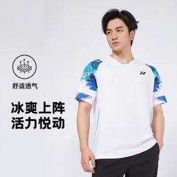 YONEX 运动上衣男夏季透气干爽尤尼克斯YY羽毛球服短袖T恤