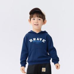 巴拉巴拉 内里加绒 连帽卫衣 1-3岁
