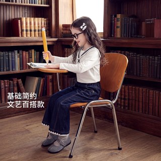 jellybaby 女童翻领长袖T恤