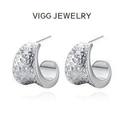 VIGG JEWELRY VIGG 铜合金耳饰 火山纹耳钉耳环个性轻奢简约项链耳环时尚
