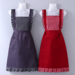 工装公主围裙时尚围腰工作服女罩衣厨房烘焙做饭防水防油防污背带