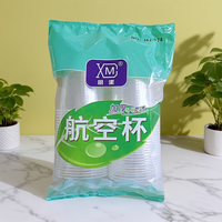 （亏本清仓）一次性杯子塑料杯透明加厚航空杯水杯试饮杯家用茶水杯