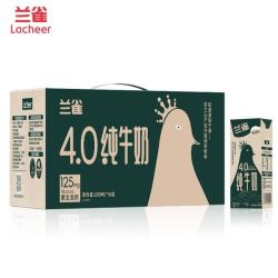 Laciate 4.0g全脂高钙纯牛奶200ml*16盒