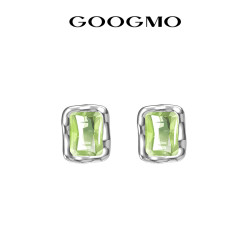 GOOGMO 铜合金合成锆石耳饰 微光系列耳钉气质轻奢百搭小众