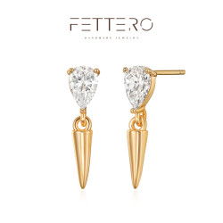 fettero 铜合金耳饰 气质时尚百搭简约
