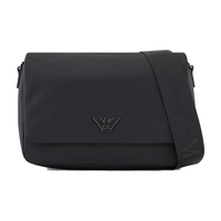 EMPORIO ARMANI 阿玛尼 UC001 翻盖单肩斜挎包 黑色