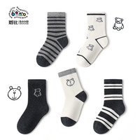 斑比 儿童秋冬款中筒袜 5双