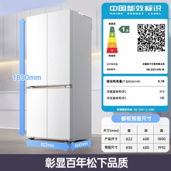Panasonic 璀璨白月光3.0  NR-ED51APB-W 十字四开门电冰箱