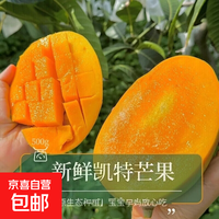 攀枝花 凯特芒 青黄皮 四川甜心芒生熟两吃大芒果当季芒新鲜水果 带箱6斤净重5.5斤单果400g