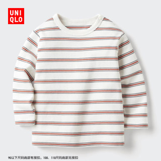 优衣库 婴幼儿圆领长袖T恤 乳白色 90cm