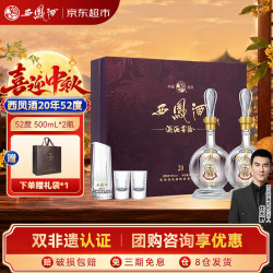 西凤酒 酒海窖龄 20年 52度 500ml*2瓶 礼盒装 凤香型白酒 中秋节送礼
