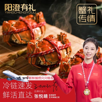 88VIP：阳澄有礼 全母1.8-2.1两6只阳澄有礼大闸蟹礼盒装特大鲜活螃蟹去绳净重足两中秋