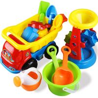 Anby families XINHANGTOYS 鑫行玩具 Anby families 恩贝家族 儿童沙滩玩沙戏水玩具套装大号赶海挖沙工具决明子14件套沙滩桶