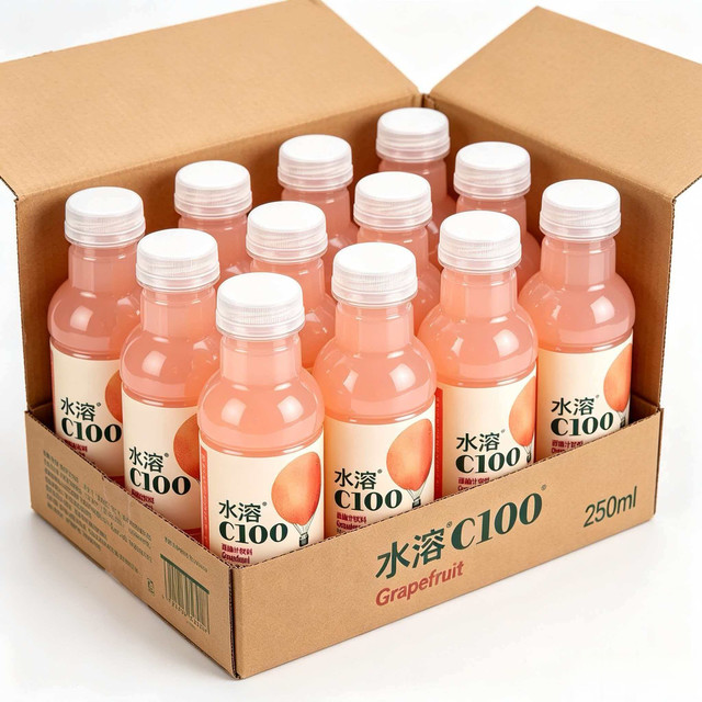 农夫山泉 250ml*6/12瓶农夫山泉正品水溶C100小瓶装复合果柠檬西柚味汁饮料