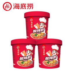 海底捞 酸辣粉圆桶方便速食户外即食夜宵酸辣牛肉番茄牛肚冲泡粉丝