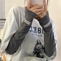 冰丝防晒袖套户外男女骑行防紫外线冰袖运动臂袖男款宽松遮阳钓鱼