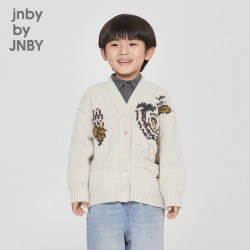 jnby by JNBY 秋冬毛衣开衫外套针织V领保暖男女童儿童jnbybyjnby
