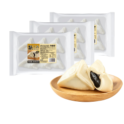 和善园 肉包粉丝包豆沙包菜包糯米烧卖生鲜 黑芝麻糖三角 3袋|共18只