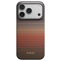 PITAKA iPhone 18 Pro 凯夫拉芳纶纤维 磁吸手机壳 日落