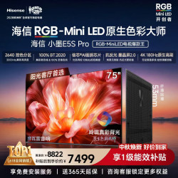 海信 小墨系列 75E5S-PRO 液晶电视 75英寸 4K 普通挂架送装一体